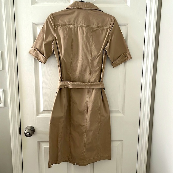 New w/Tag ~Banana Republic Midi Dark Tan/Beige Dress Size 2 - Picture 4 of 4